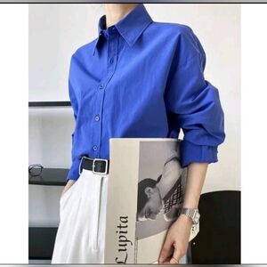 Woman's  Blue Dress Shirt